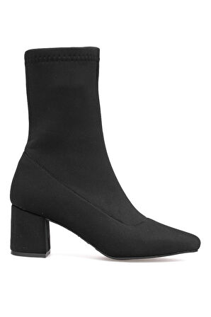 Elit PM08 K1783 Kadın Topuklu Bot Siyah