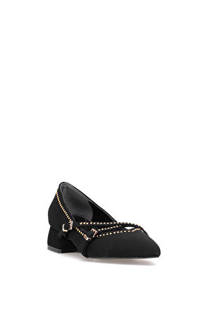 Elit PM492 K1427 Kadın Klasik Topuklu Ayakkabı Siyah