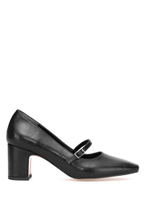 Elit PM207 K1 Kadın Klasik Topuklu Ayakkabı Siyah