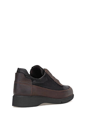 Mammamia D25KA-3580 Kadın Hakiki Nubuk Deri Casual Ayakkabı Siyah - Kahverengi