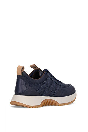 Mammamia D25KA-3700 Kadın Hakiki Nubuk Deri Casual Ayakkabı Lacivert