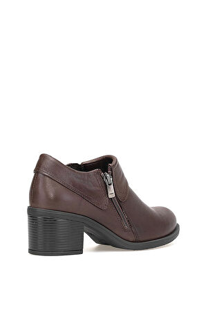 Mammamia D25KA-3725 Kadın Hakiki Deri Klasik Topuklu Ayakkabı Kahverengi