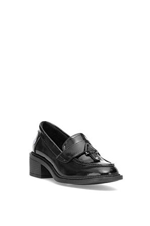 Mammamia D25KA-7210 Kadın Hakiki Rugan Deri Casual Ayakkabı Siyah