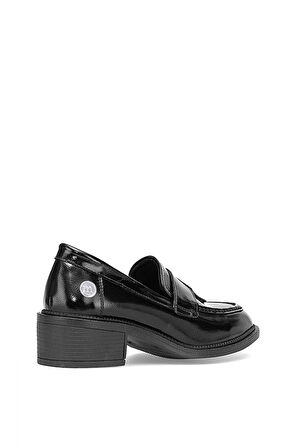 Mammamia D25KA-7210 Kadın Hakiki Rugan Deri Casual Ayakkabı Siyah