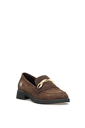 Mammamia D25KA-725 Kadın Hakiki Nubuk Deri Casual Ayakkabı Kahverengi