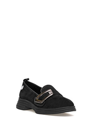 Mammamia D25KA-755 Kadın Hakiki Nubuk Deri Casual Ayakkabı Siyah