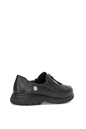 Mammamia D25KA-845 Kadın Hakiki Deri Casual Ayakkabı Siyah