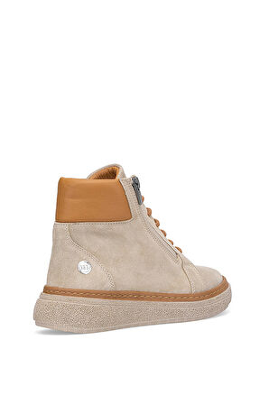 Mammamia D25KB-1020 Kadın Hakiki Süet Deri Düz Bot Bej