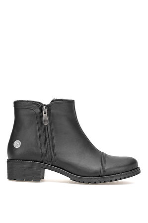 Mammamia D25KB-1615 Kadın Hakiki Deri Topuklu Bot Siyah