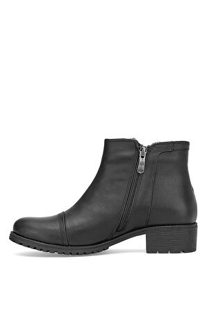 Mammamia D25KB-1615 Kadın Hakiki Deri Topuklu Bot Siyah