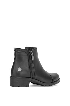 Mammamia D25KB-1615 Kadın Hakiki Deri Topuklu Bot Siyah