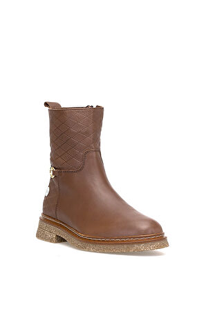 Mammamia D25KB-8585 Kadın Hakiki Deri Klasik Bot Kahverengi