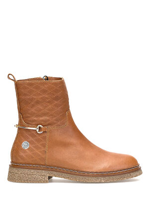 Mammamia D25KB-8585 Kadın Hakiki Deri Klasik Bot Taba