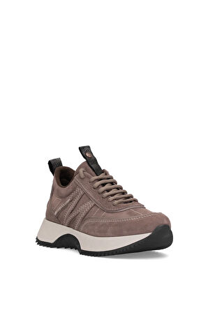 Mammamia D25KA-3700 Kadın Hakiki Nubuk Deri Casual Ayakkabı Vizon