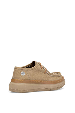 Mammamia D25KA-7025 Kadın Hakiki Nubuk Deri Casual Ayakkabı Bej