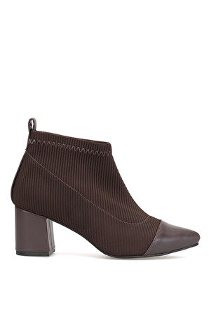 Elit PM09 K1780 Kadın Topuklu Bot Kahverengi