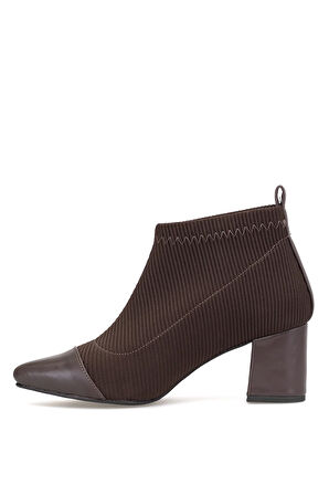 Elit PM09 K1780 Kadın Topuklu Bot Kahverengi