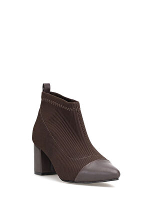 Elit PM09 K1780 Kadın Topuklu Bot Kahverengi