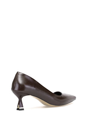 Elit PM559 K21 Kadın Klasik Topuklu Ayakkabı Kahverengi