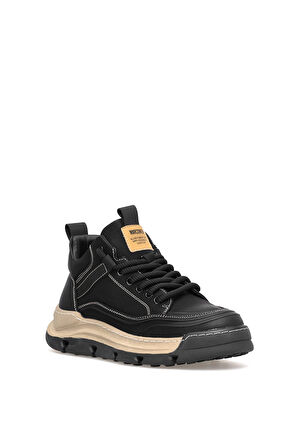 Marcomen 152-22203 Erkek Hakiki Deri Sneaker Bot Siyah