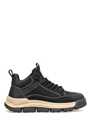 Marcomen 152-22203 Erkek Hakiki Deri Sneaker Bot Siyah