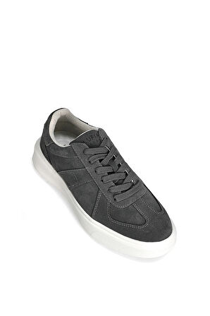 Lufian 112230226 Jaques 25K Erkek Hakiki Deri Klasik Sneaker Gri Koyu