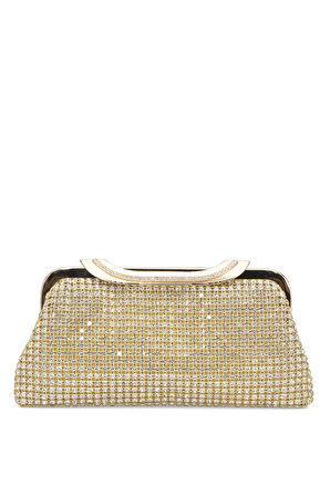 Guja 25KC1284 Kadın Taşlı Abiye Çanta Altın