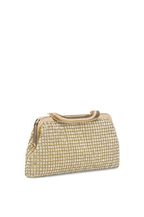 Guja 25KC1284 Kadın Taşlı Abiye Çanta Altın