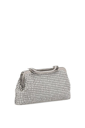 Guja 25KC1284 Kadın Taşlı Abiye Çanta Gümüş