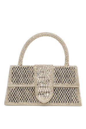 Guja 25KC1285 Kadın Taşlı El Abiye Çanta Altın