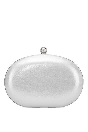 Guja 25KC1288 Kadın Taşlı Kutu Abiye Çanta Gümüş