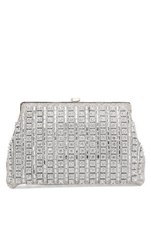 Guja 25KC1292 Kadın Taşlı Abiye Çanta Gümüş