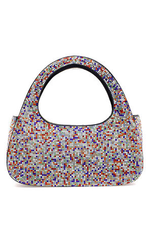 Guja 25YG586 Kadın Taşlı Abiye Çanta Çok Renkli