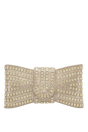 Guja 25YG591 Kadın Taşlı Abiye Çanta Altın