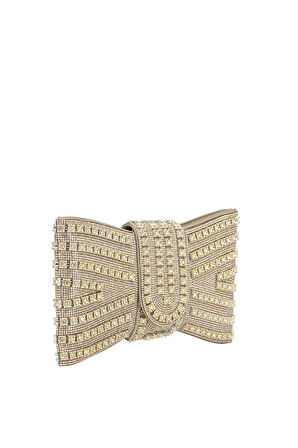 Guja 25YG591 Kadın Taşlı Abiye Çanta Altın