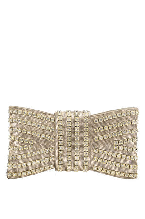 Guja 25YG591 Kadın Taşlı Abiye Çanta Altın