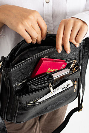 Elit 25KSNM1399 Kadın Omuz Çantası Siyah