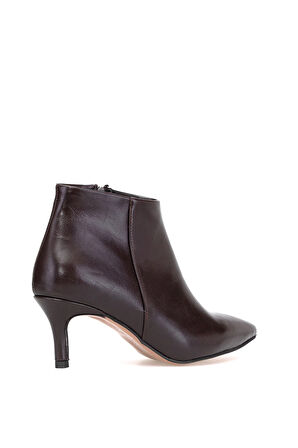 Elit Brk308C Kadın Topuklu Bot Kahverengi