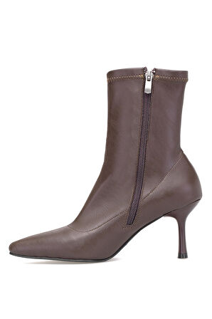 Elit 25KMST1179C Kadın Topuklu Bot Kahverengi