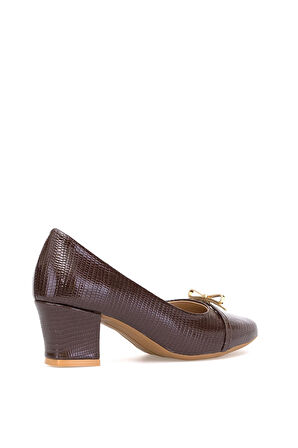 Elit PM280 K555 Kadın Klasik Topuklu Ayakkabı Kahverengi