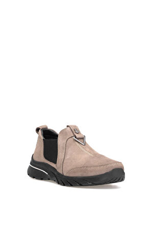 Elit ERLPLV028-D-F Kadın Hakiki Deri Ortopedik Casual Ayakkabı Vizon