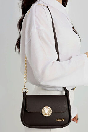 Armine 397 Kadın Omuz Çantası Kahverengi