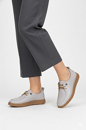 Elit ASSCL100 Kadın Hakiki Deri Casual Ayakkabı Gri