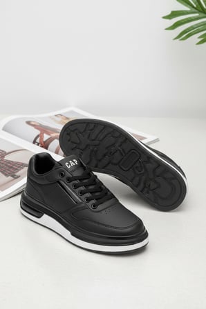 Cap 2040 Erkek Klasik Sneaker Siyah - Beyaz