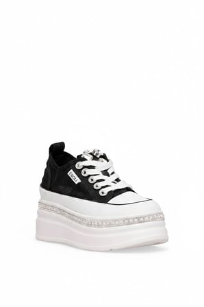 Elit HML2010 Kadın Taşlı Klasik Sneaker Siyah