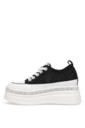 Elit HML2010 Kadın Taşlı Klasik Sneaker Siyah