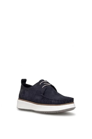 Marcomen 152-23037 Erkek Hakiki Deri Casual Ayakkabı Lacivert