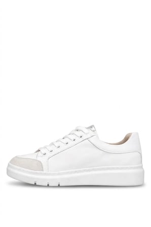 Elit KOC19434 Kadın Hakiki Deri Klasik Sneaker Beyaz