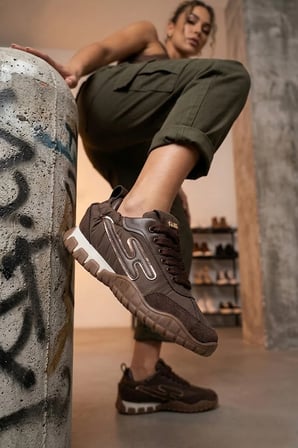 Elit BTFLRPRS-211 Kadın Klasik Sneaker Kahverengi