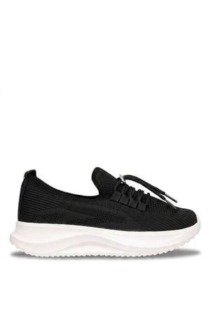 Elit Erd2611 Kadın Klasik Sneaker Siyah - Beyaz